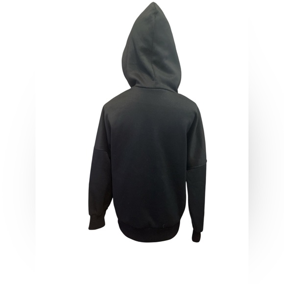 Women's Black Zip-Up Hoodie - Picture 4 of 5